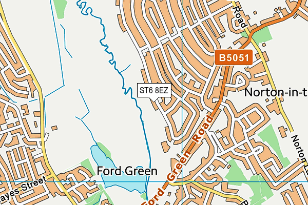 ST6 8EZ map - OS VectorMap District (Ordnance Survey) ST6 8EZ map - OS VectorMap District (Ordnance Survey)