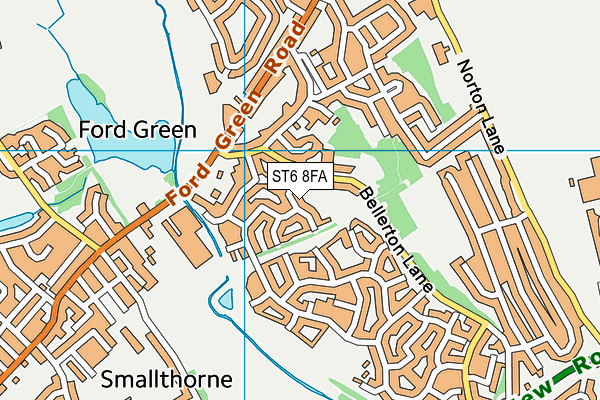 ST6 8FA map - OS VectorMap District (Ordnance Survey) ST6 8FA map - OS VectorMap District (Ordnance Survey)