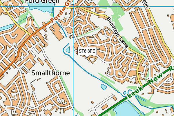 ST6 8FE map - OS VectorMap District (Ordnance Survey) ST6 8FE map - OS VectorMap District (Ordnance Survey)