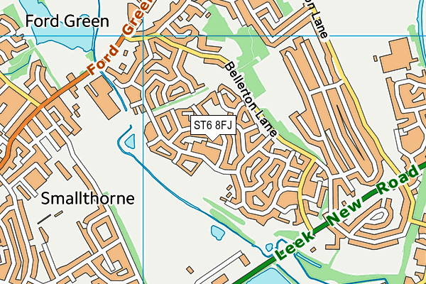 ST6 8FJ map - OS VectorMap District (Ordnance Survey) ST6 8FJ map - OS VectorMap District (Ordnance Survey)