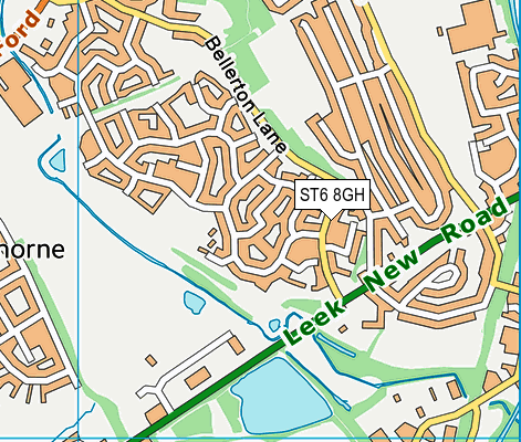 ST6 8GH map - OS VectorMap District (Ordnance Survey) ST6 8GH map - OS VectorMap District (Ordnance Survey)