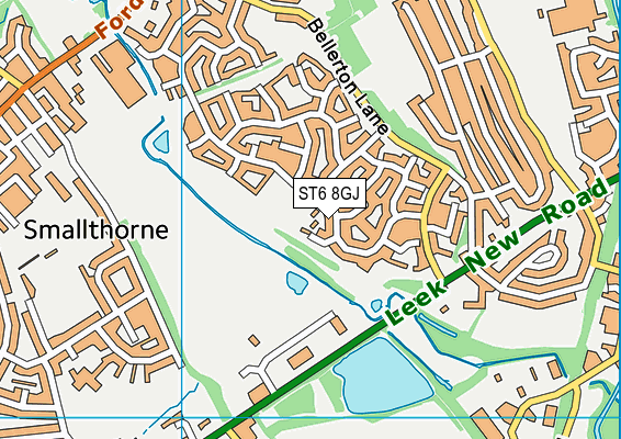ST6 8GJ map - OS VectorMap District (Ordnance Survey) ST6 8GJ map - OS VectorMap District (Ordnance Survey)