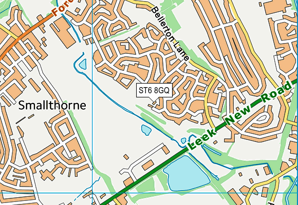 ST6 8GQ map - OS VectorMap District (Ordnance Survey) ST6 8GQ map - OS VectorMap District (Ordnance Survey)