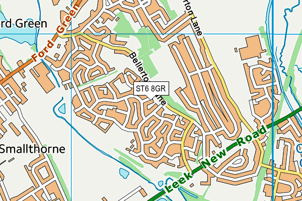 ST6 8GR map - OS VectorMap District (Ordnance Survey) ST6 8GR map - OS VectorMap District (Ordnance Survey)