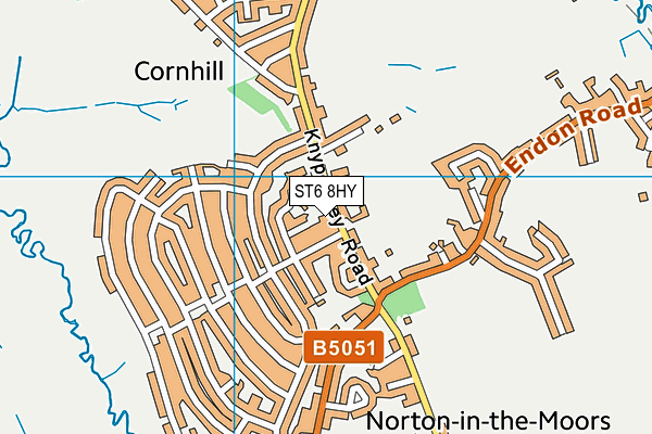 ST6 8HY map - OS VectorMap District (Ordnance Survey)