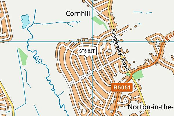 ST6 8JT map - OS VectorMap District (Ordnance Survey) ST6 8JT map - OS VectorMap District (Ordnance Survey)