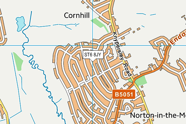 ST6 8JY map - OS VectorMap District (Ordnance Survey) ST6 8JY map - OS VectorMap District (Ordnance Survey)