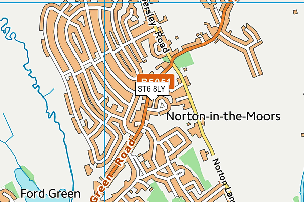 ST6 8LY map - OS VectorMap District (Ordnance Survey) ST6 8LY map - OS VectorMap District (Ordnance Survey)