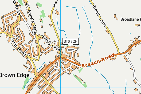 ST6 8QH map - OS VectorMap District (Ordnance Survey) ST6 8QH map - OS VectorMap District (Ordnance Survey)