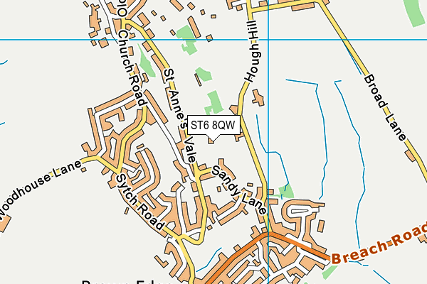 ST6 8QW map - OS VectorMap District (Ordnance Survey) ST6 8QW map - OS VectorMap District (Ordnance Survey)