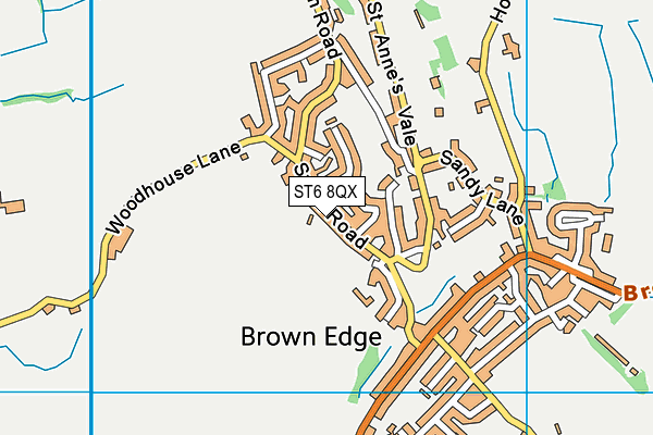 ST6 8QX map - OS VectorMap District (Ordnance Survey) ST6 8QX map - OS VectorMap District (Ordnance Survey)