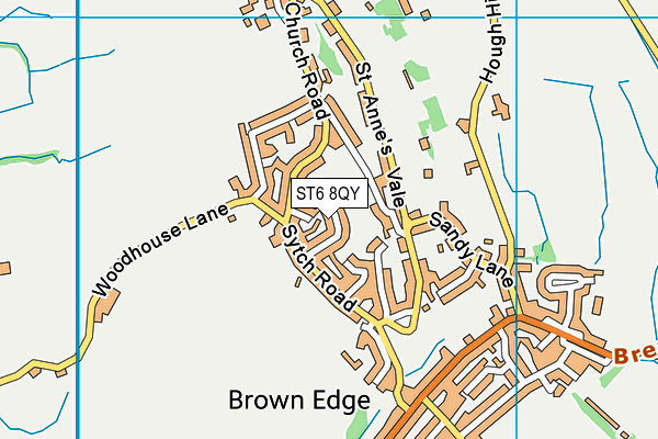 ST6 8QY map - OS VectorMap District (Ordnance Survey) ST6 8QY map - OS VectorMap District (Ordnance Survey)