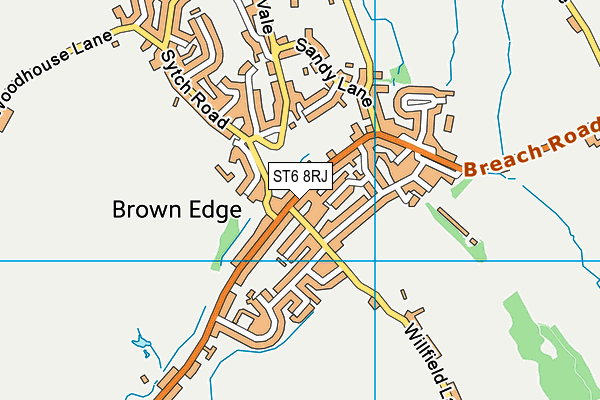 ST6 8RJ map - OS VectorMap District (Ordnance Survey)