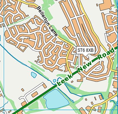 ST6 8XB map - OS VectorMap District (Ordnance Survey) ST6 8XB map - OS VectorMap District (Ordnance Survey)