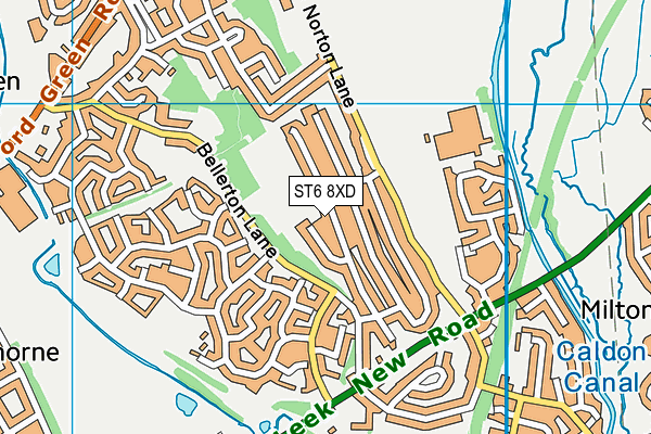 ST6 8XD map - OS VectorMap District (Ordnance Survey) ST6 8XD map - OS VectorMap District (Ordnance Survey)