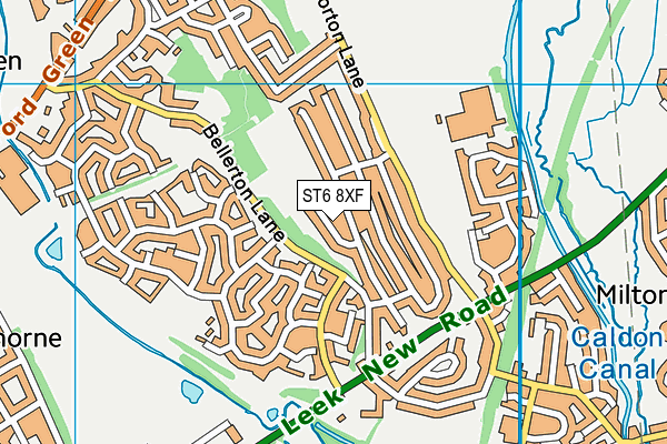 ST6 8XF map - OS VectorMap District (Ordnance Survey) ST6 8XF map - OS VectorMap District (Ordnance Survey)