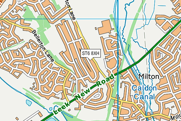 ST6 8XH map - OS VectorMap District (Ordnance Survey) ST6 8XH map - OS VectorMap District (Ordnance Survey)