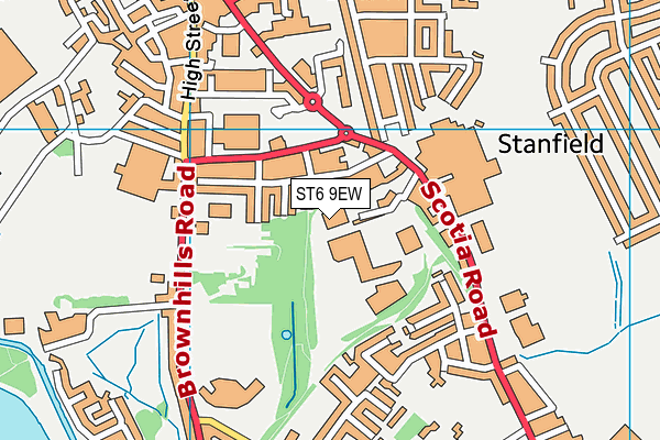 ST6 9EW map - OS VectorMap District (Ordnance Survey) ST6 9EW map - OS VectorMap District (Ordnance Survey)