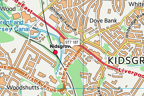 ST7 1BT map - OS VectorMap District (Ordnance Survey) ST7 1BT map - OS VectorMap District (Ordnance Survey)