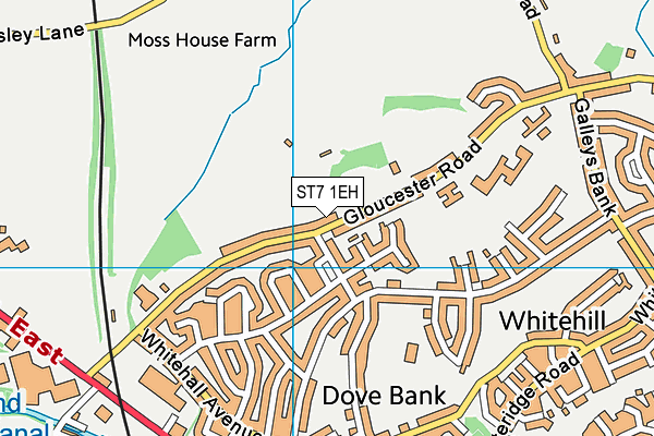 ST7 1EH map - OS VectorMap District (Ordnance Survey) ST7 1EH map - OS VectorMap District (Ordnance Survey)