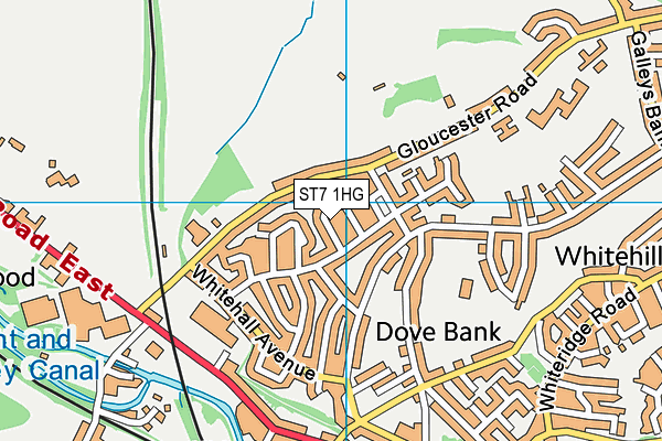 ST7 1HG map - OS VectorMap District (Ordnance Survey) ST7 1HG map - OS VectorMap District (Ordnance Survey)