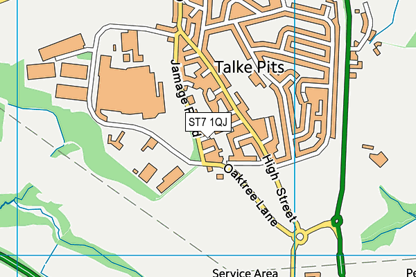 ST7 1QJ map - OS VectorMap District (Ordnance Survey) ST7 1QJ map - OS VectorMap District (Ordnance Survey)