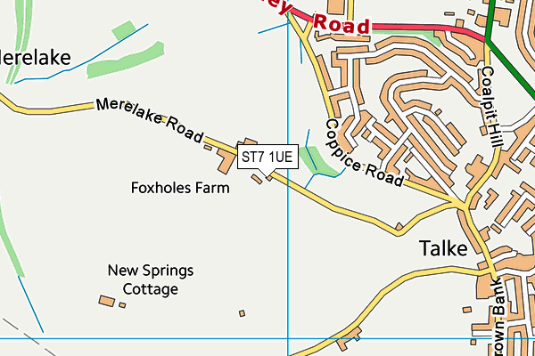 ST7 1UE map - OS VectorMap District (Ordnance Survey) ST7 1UE map - OS VectorMap District (Ordnance Survey)
