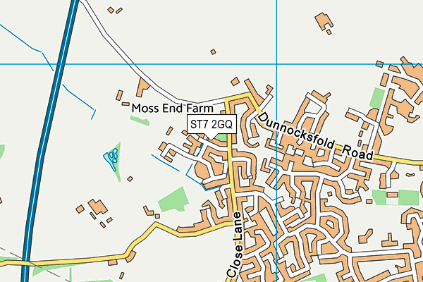 ST7 2GQ map - OS VectorMap District (Ordnance Survey) ST7 2GQ map - OS VectorMap District (Ordnance Survey)