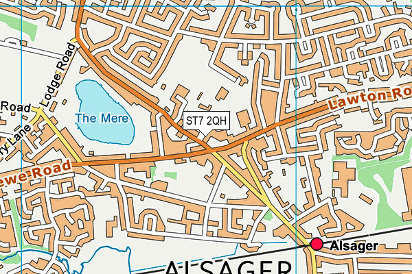 ST7 2QH map - OS VectorMap District (Ordnance Survey) ST7 2QH map - OS VectorMap District (Ordnance Survey)