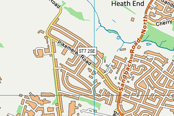 ST7 2SE map - OS VectorMap District (Ordnance Survey) ST7 2SE map - OS VectorMap District (Ordnance Survey)