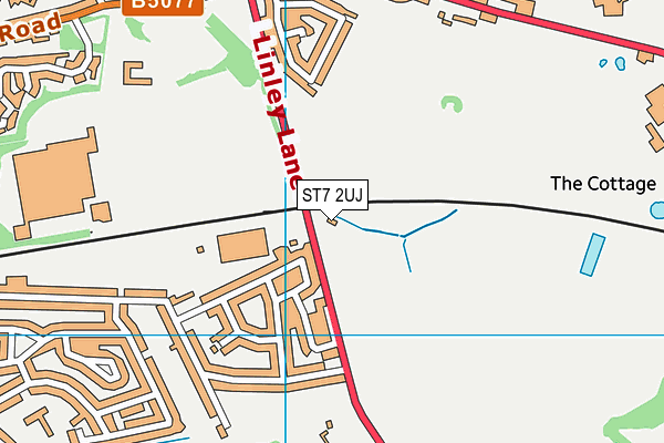 ST7 2UJ map - OS VectorMap District (Ordnance Survey) ST7 2UJ map - OS VectorMap District (Ordnance Survey)