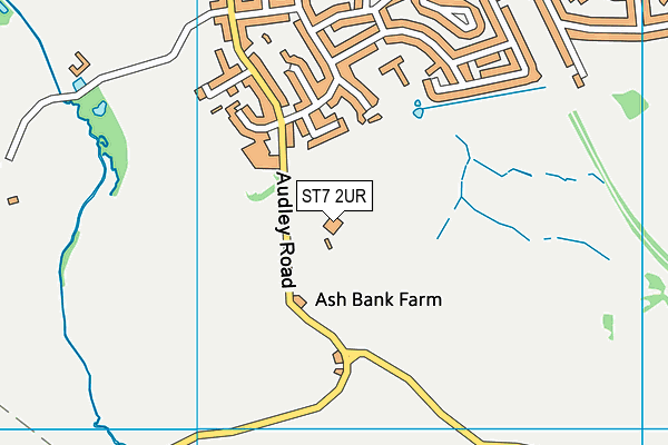 ST7 2UR map - OS VectorMap District (Ordnance Survey) ST7 2UR map - OS VectorMap District (Ordnance Survey)