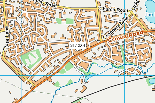 ST7 2XH map - OS VectorMap District (Ordnance Survey) ST7 2XH map - OS VectorMap District (Ordnance Survey)