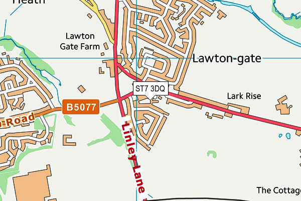 ST7 3DQ map - OS VectorMap District (Ordnance Survey) ST7 3DQ map - OS VectorMap District (Ordnance Survey)