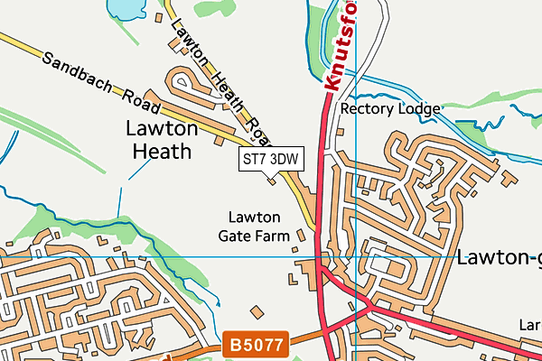 ST7 3DW map - OS VectorMap District (Ordnance Survey) ST7 3DW map - OS VectorMap District (Ordnance Survey)