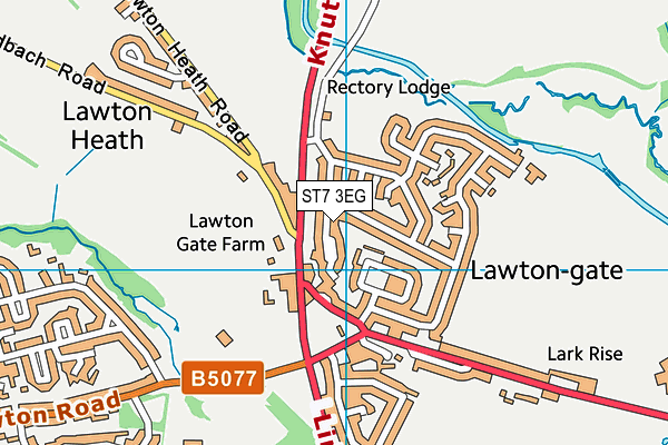 ST7 3EG map - OS VectorMap District (Ordnance Survey) ST7 3EG map - OS VectorMap District (Ordnance Survey)