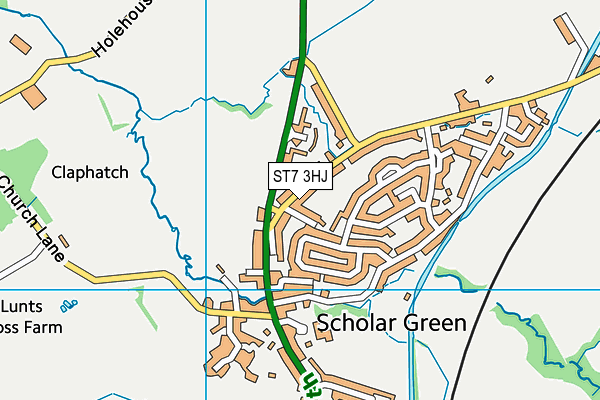 ST7 3HJ map - OS VectorMap District (Ordnance Survey) ST7 3HJ map - OS VectorMap District (Ordnance Survey)