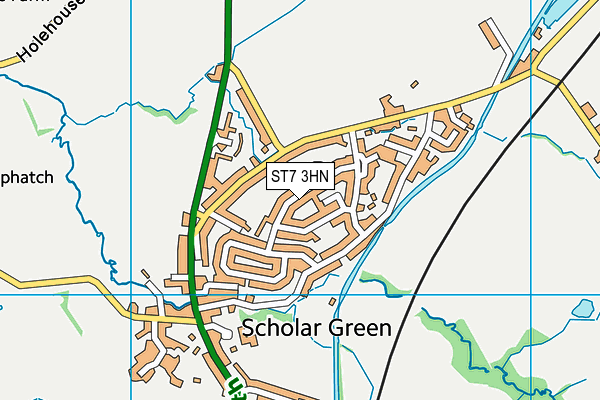 ST7 3HN map - OS VectorMap District (Ordnance Survey) ST7 3HN map - OS VectorMap District (Ordnance Survey)