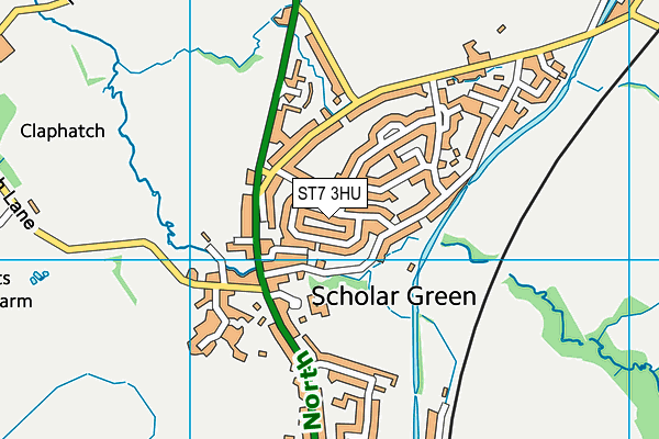 ST7 3HU map - OS VectorMap District (Ordnance Survey) ST7 3HU map - OS VectorMap District (Ordnance Survey)