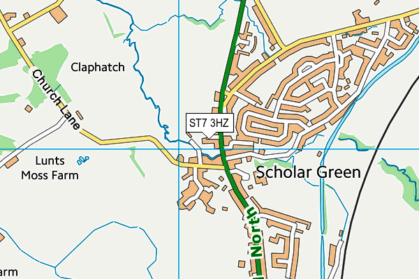 ST7 3HZ map - OS VectorMap District (Ordnance Survey) ST7 3HZ map - OS VectorMap District (Ordnance Survey)