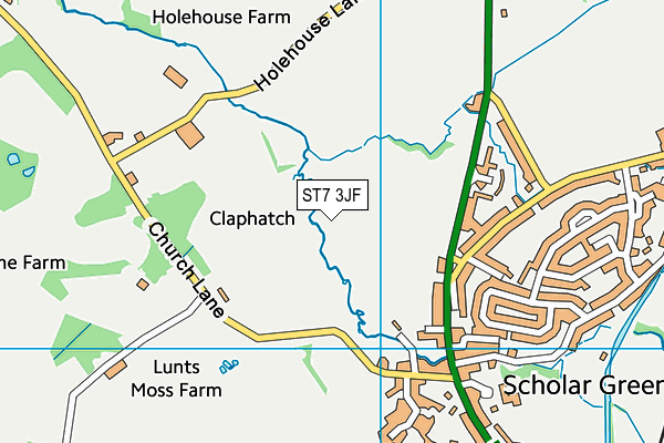ST7 3JF map - OS VectorMap District (Ordnance Survey) ST7 3JF map - OS VectorMap District (Ordnance Survey)