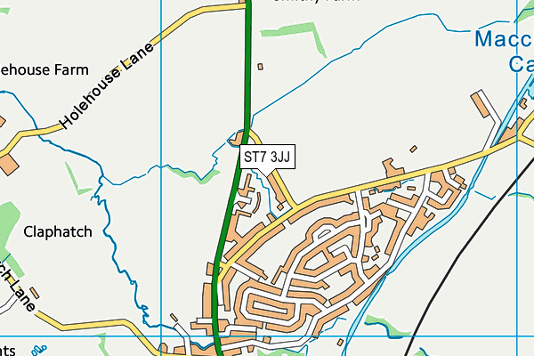 ST7 3JJ map - OS VectorMap District (Ordnance Survey) ST7 3JJ map - OS VectorMap District (Ordnance Survey)