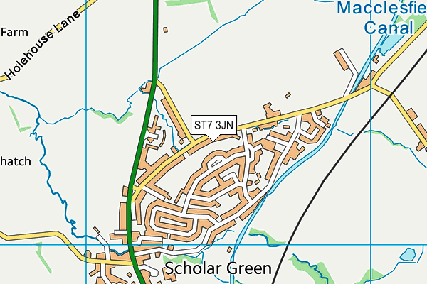 ST7 3JN map - OS VectorMap District (Ordnance Survey) ST7 3JN map - OS VectorMap District (Ordnance Survey)