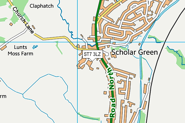 ST7 3LZ map - OS VectorMap District (Ordnance Survey) ST7 3LZ map - OS VectorMap District (Ordnance Survey)