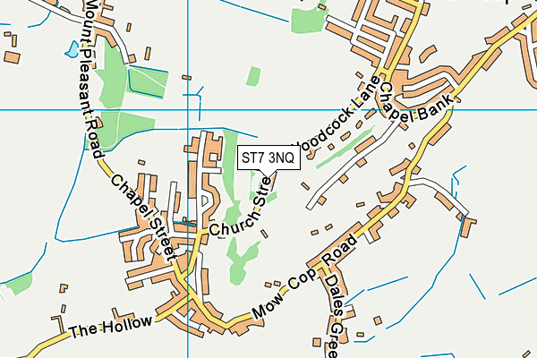 ST7 3NQ map - OS VectorMap District (Ordnance Survey) ST7 3NQ map - OS VectorMap District (Ordnance Survey)