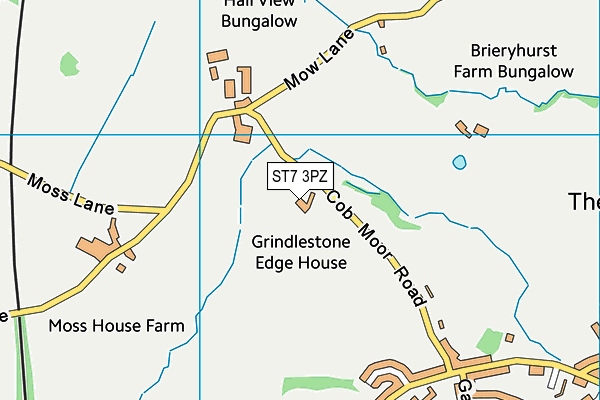 ST7 3PZ map - OS VectorMap District (Ordnance Survey) ST7 3PZ map - OS VectorMap District (Ordnance Survey)
