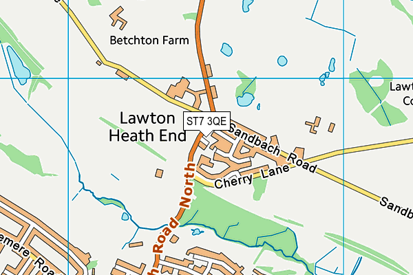 ST7 3QE map - OS VectorMap District (Ordnance Survey) ST7 3QE map - OS VectorMap District (Ordnance Survey)