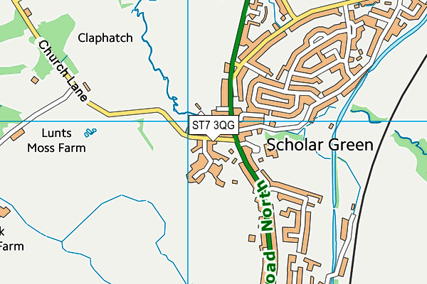 ST7 3QG map - OS VectorMap District (Ordnance Survey) ST7 3QG map - OS VectorMap District (Ordnance Survey)