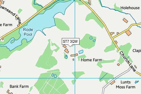 ST7 3QW map - OS VectorMap District (Ordnance Survey) ST7 3QW map - OS VectorMap District (Ordnance Survey)