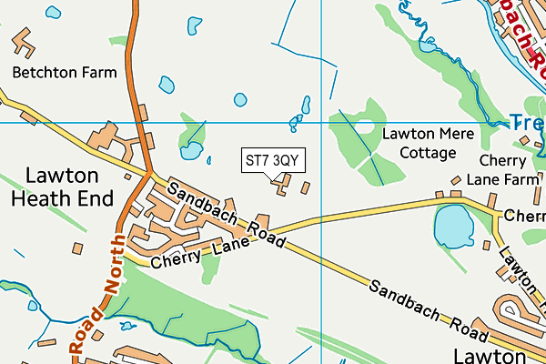 ST7 3QY map - OS VectorMap District (Ordnance Survey) ST7 3QY map - OS VectorMap District (Ordnance Survey)